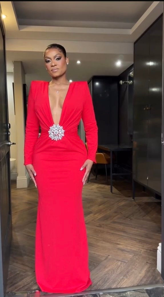 Seduction V-neck Maxi Dress