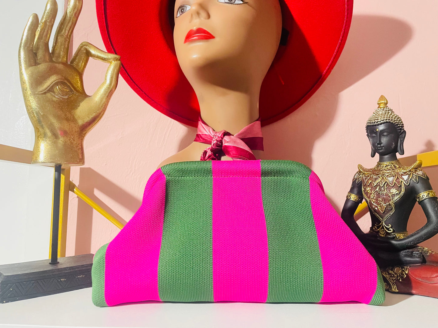 Amelia Luxury Knitted Clip Clutch