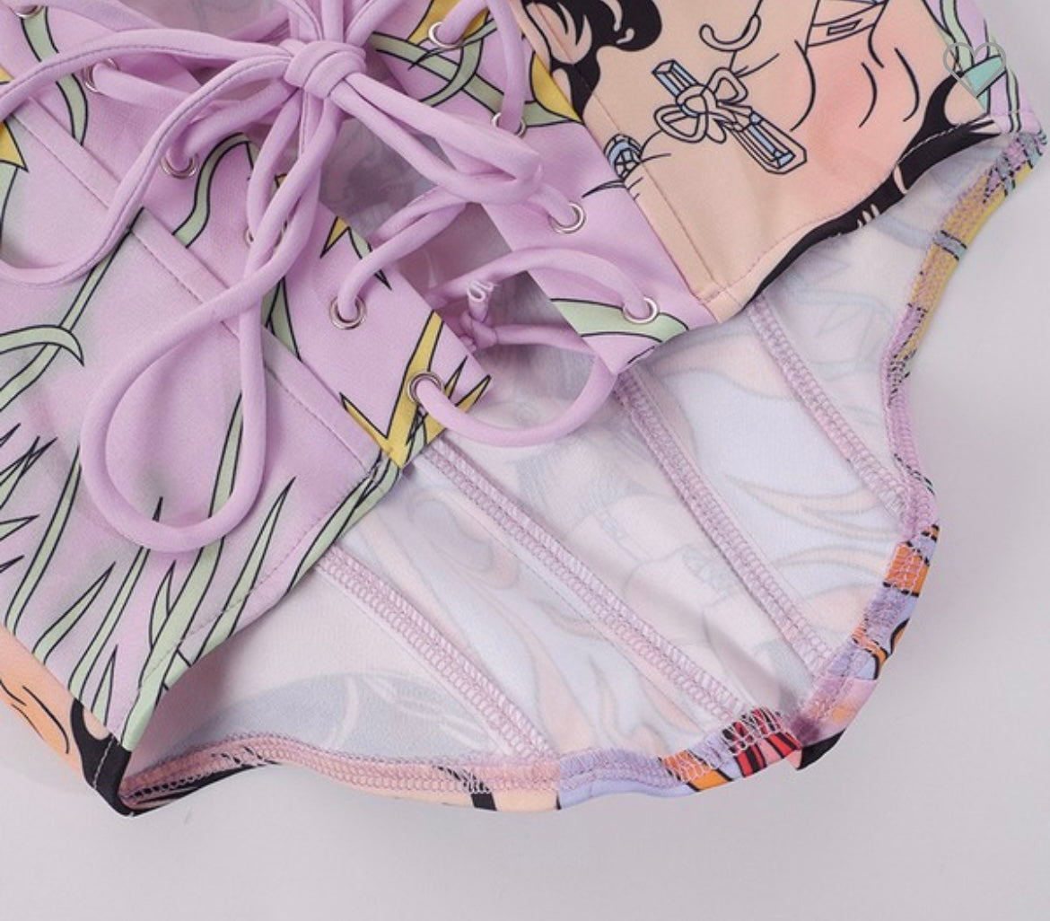 Printed Corset