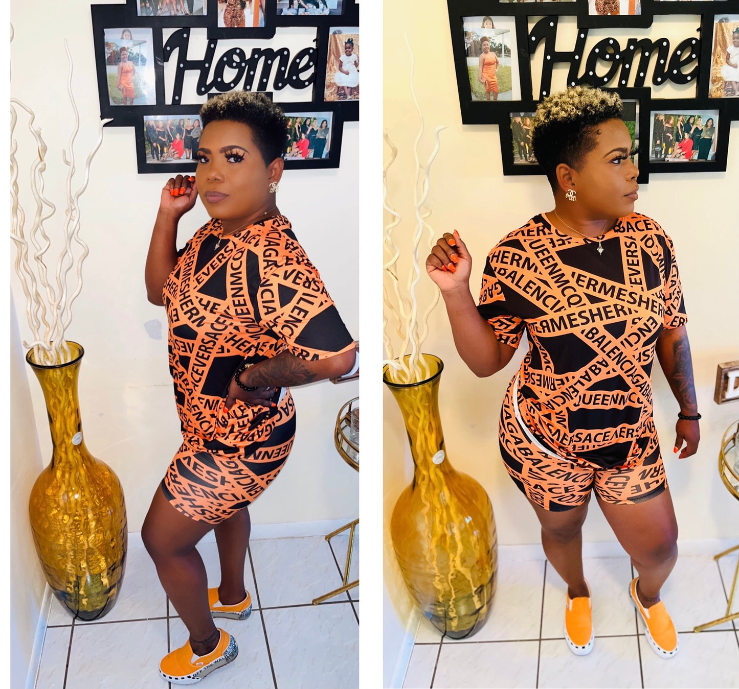 2 PIECES BIKER SHORT SET
