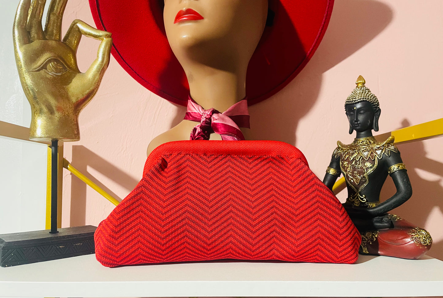 Amelia Luxury Knitted Clip Clutch