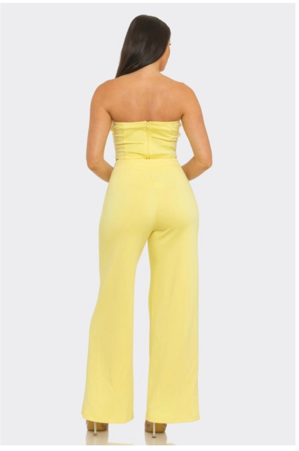 Stripe Tube Top Pants Set