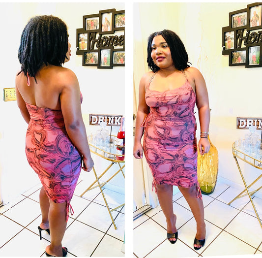 ORANGE COMBO MINI SKIRT SET